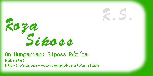 roza siposs business card